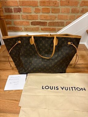 Louis Vuitton Brown Monogram Neverfull GM Tote